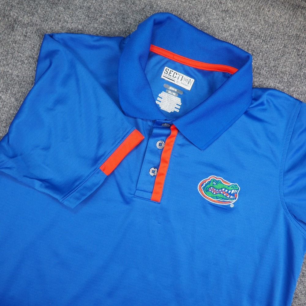 Florida Gators Polo Mens‎ Med Blue Short Sleeve Gameday Sporty